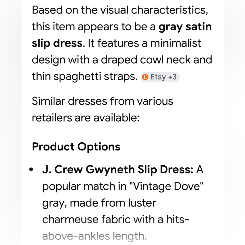 J. Crew Gwyneth Silver Slip Dress in vintage dove grey - Picture 4 of 11
